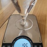 6 vintage engraved glass stemware glasses