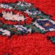 Red Vintage Moroccan Rug 167 x 190 cm - Berber Wool Rug - Handmade Rug Boho