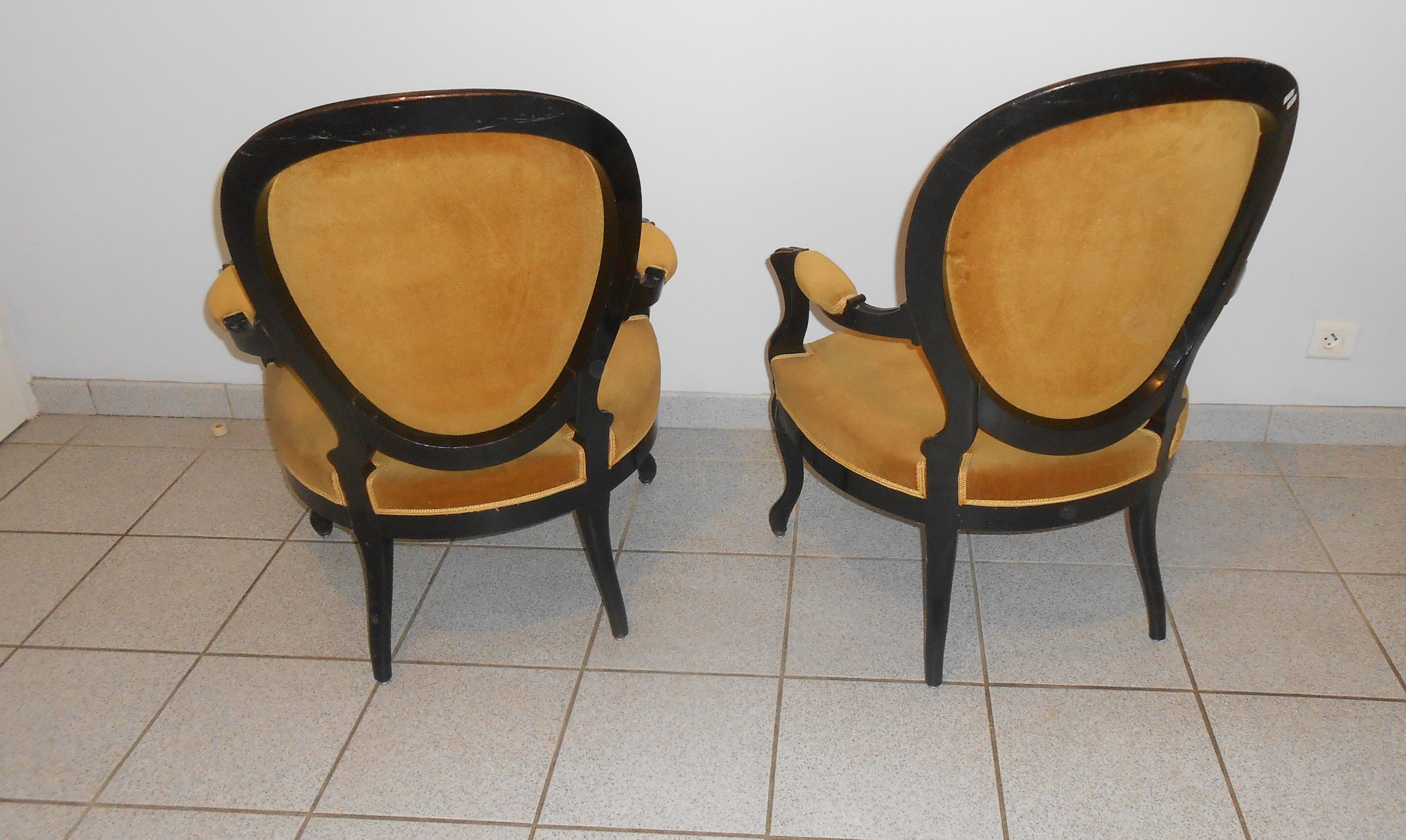 Pair of armchairs of Napoleon III style