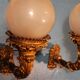 Pair of wall light  bronze "Torches / torches" early twentieth century