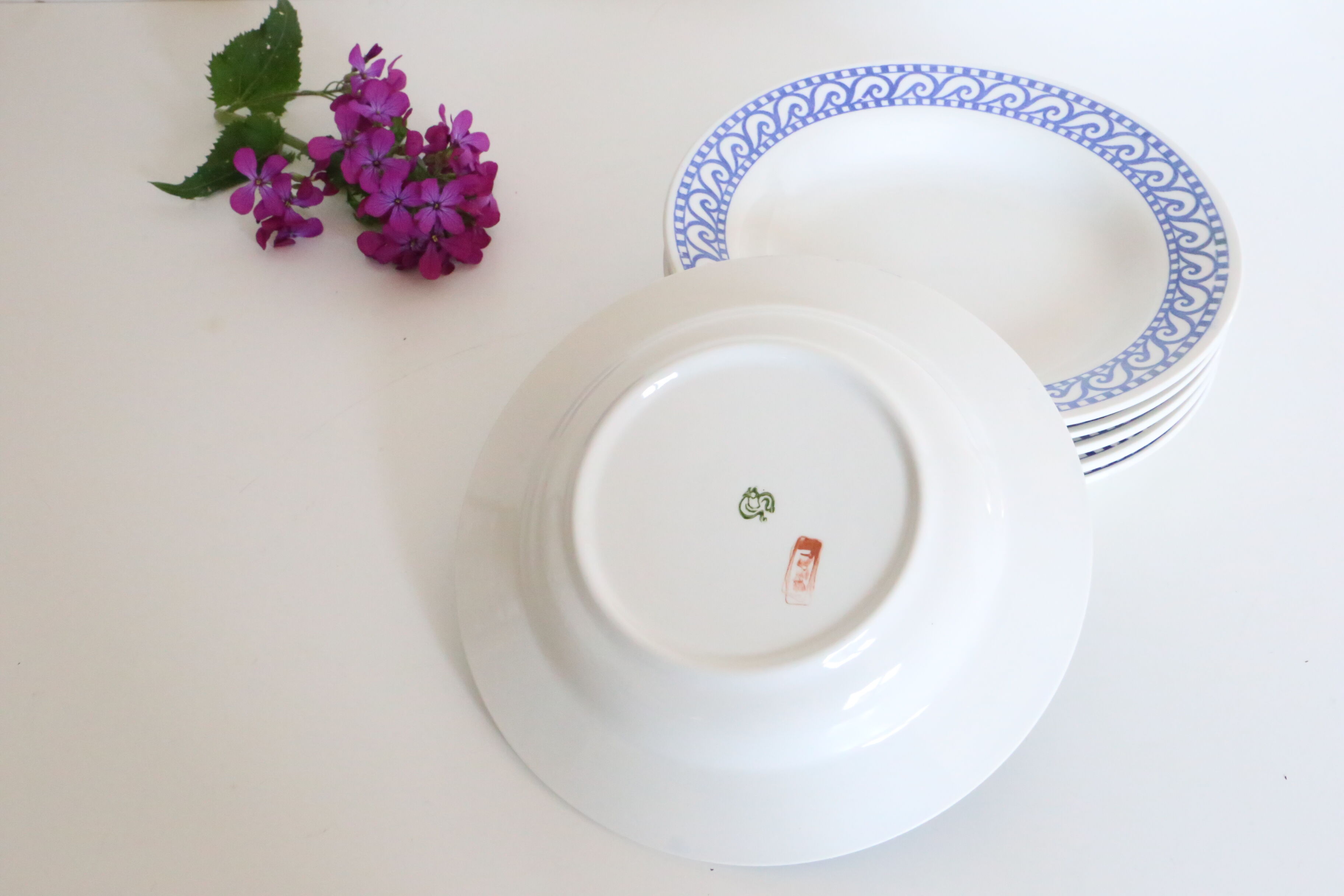 Set of 6 signed plates