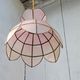 Suspension en laiton et nacre rose