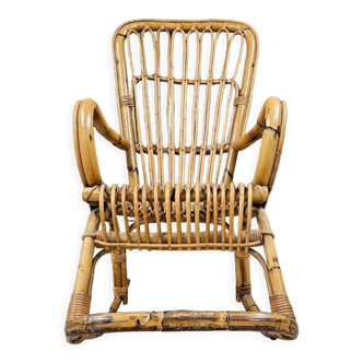 Bamboo rocking chair 1950