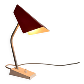 Table lamp with a red metal head, 1960, Germany