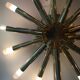 Chandelier 14 branches brass Sciolari House 1960
