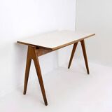 Vintage beech table compass feet by Robin Day for Hille, United Kingdom 1950s