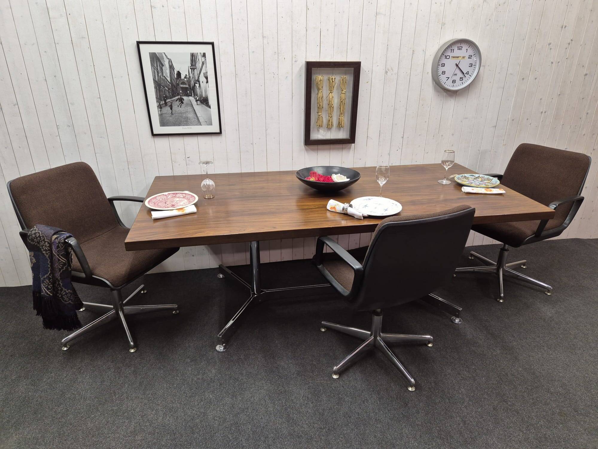 Vintage rosewood meeting table