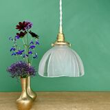 Vintage art deco frosted glass lampshade pendant light
