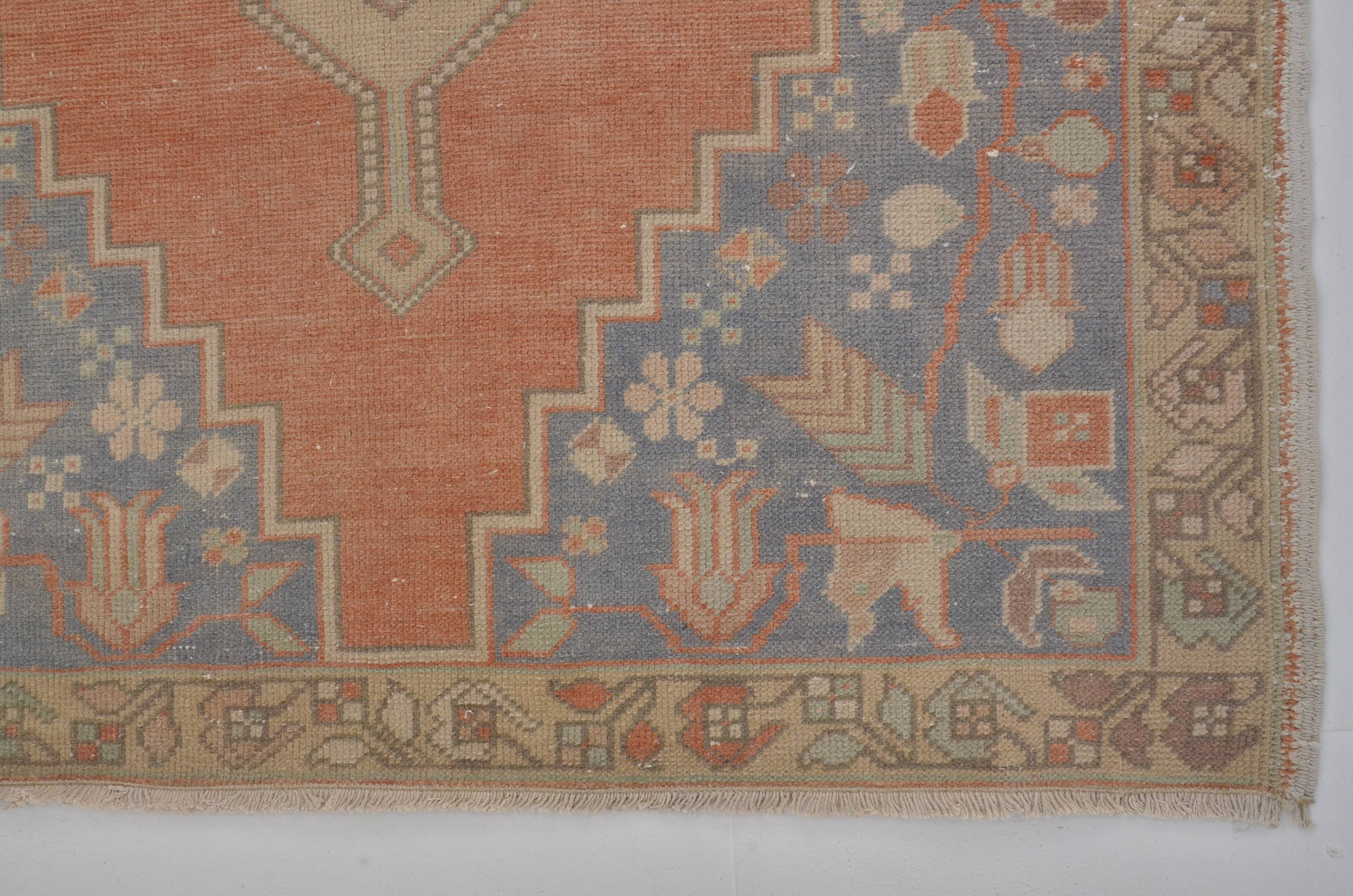 Oushak Handknotted Vintage Carpet sku 2414