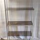 Design shelf in aluminum and smoked glass 70s/80s