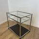 Table d’appoint USM Haller en verre et Gris Anthracite