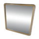 Square plastic mirror with rounded edges, cream, 1970s/80s.
