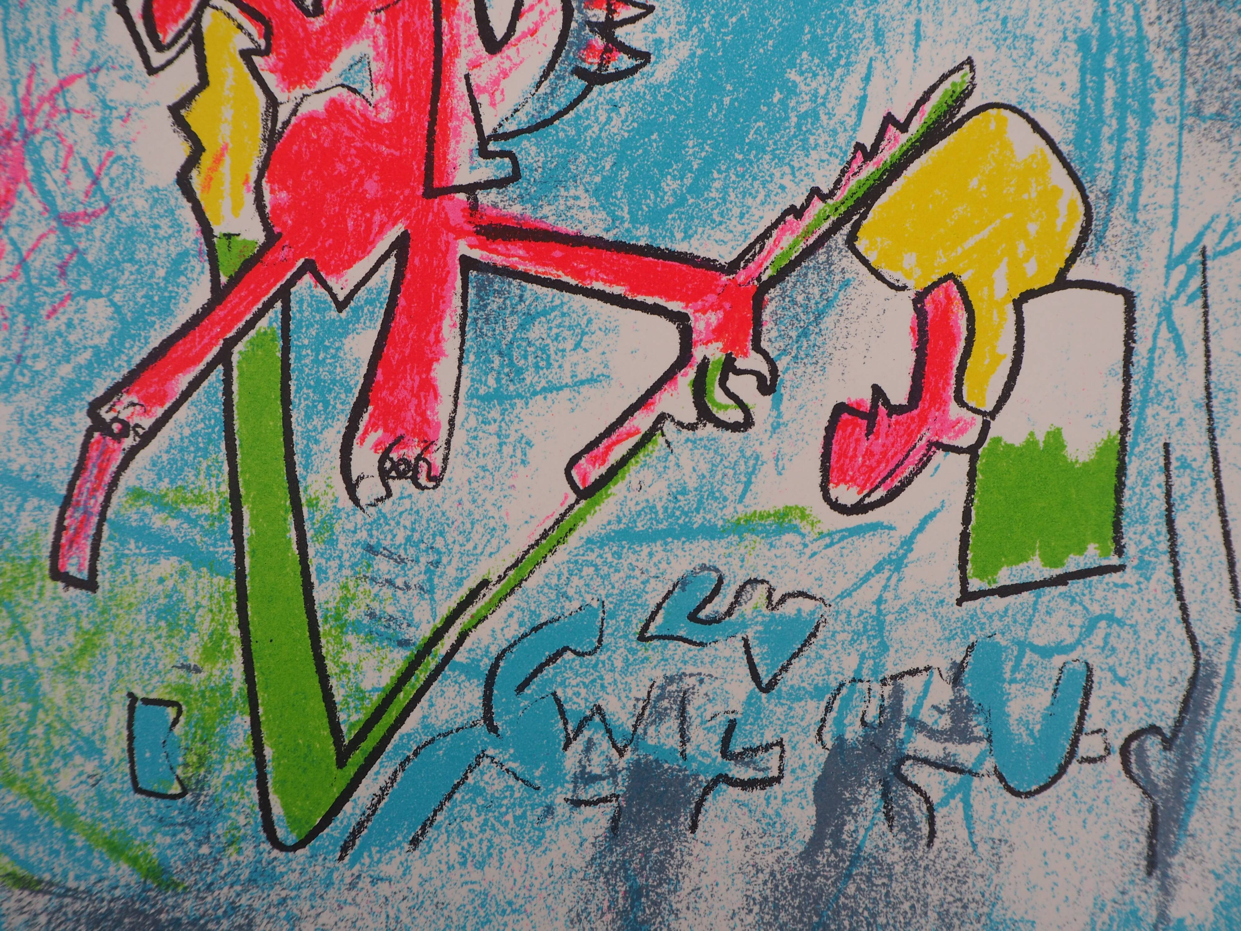 Roberto matta: surrealist creature - original lithograph