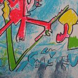 Roberto matta: surrealist creature - original lithograph