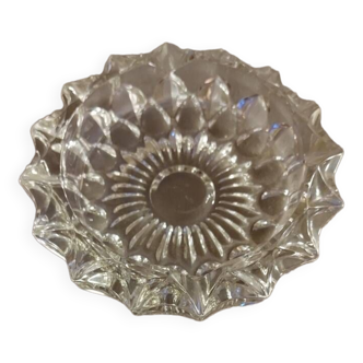 Chiseled glass ashtray