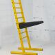 Adjustable seat chair. Circa 1980. Italy. Yellow lacquered steel.