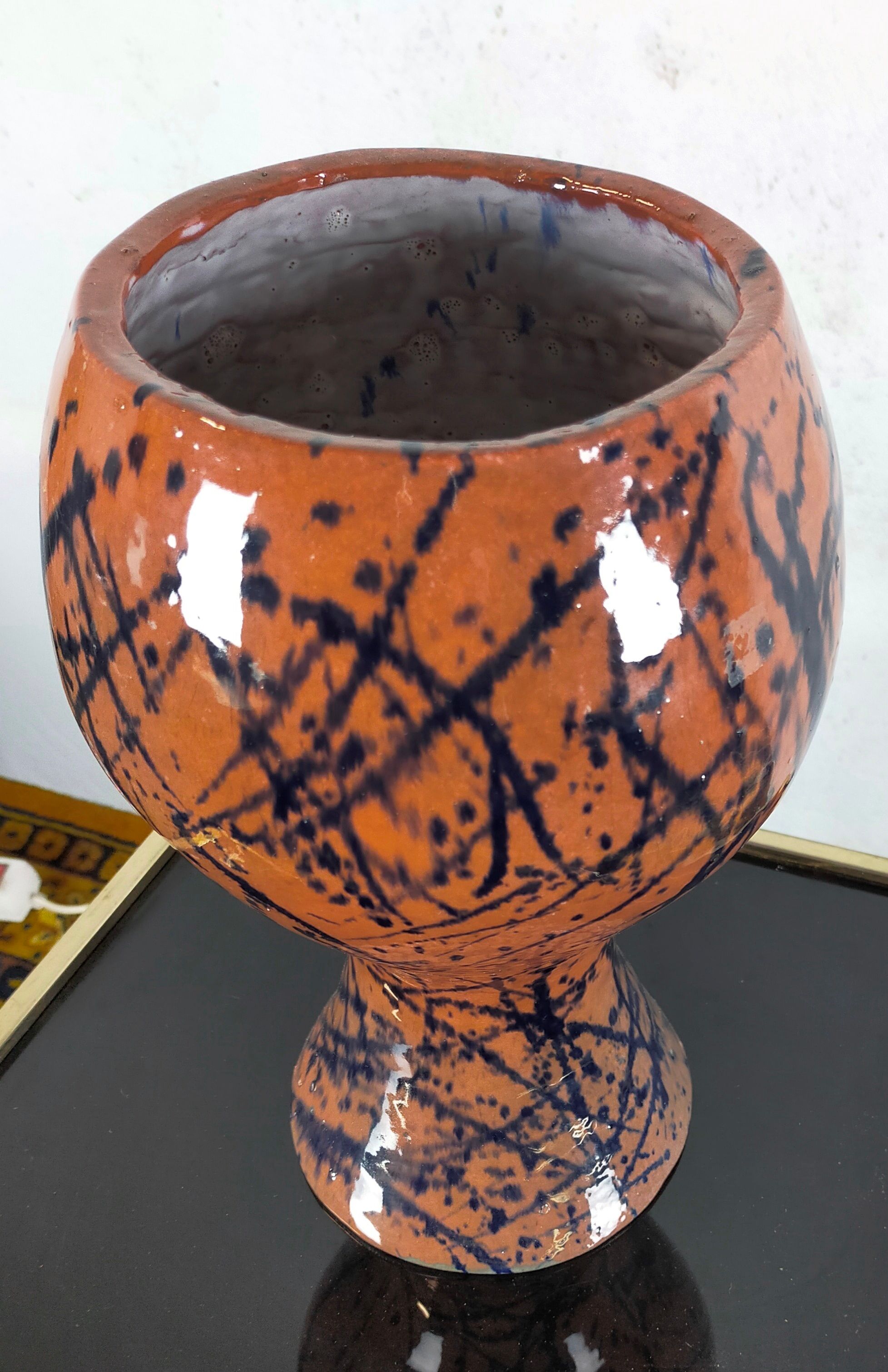 Stoneware vase signed Lucien Chevalier