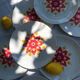 Service de table vintage Winterling, 20 pièces, décor pop années 70