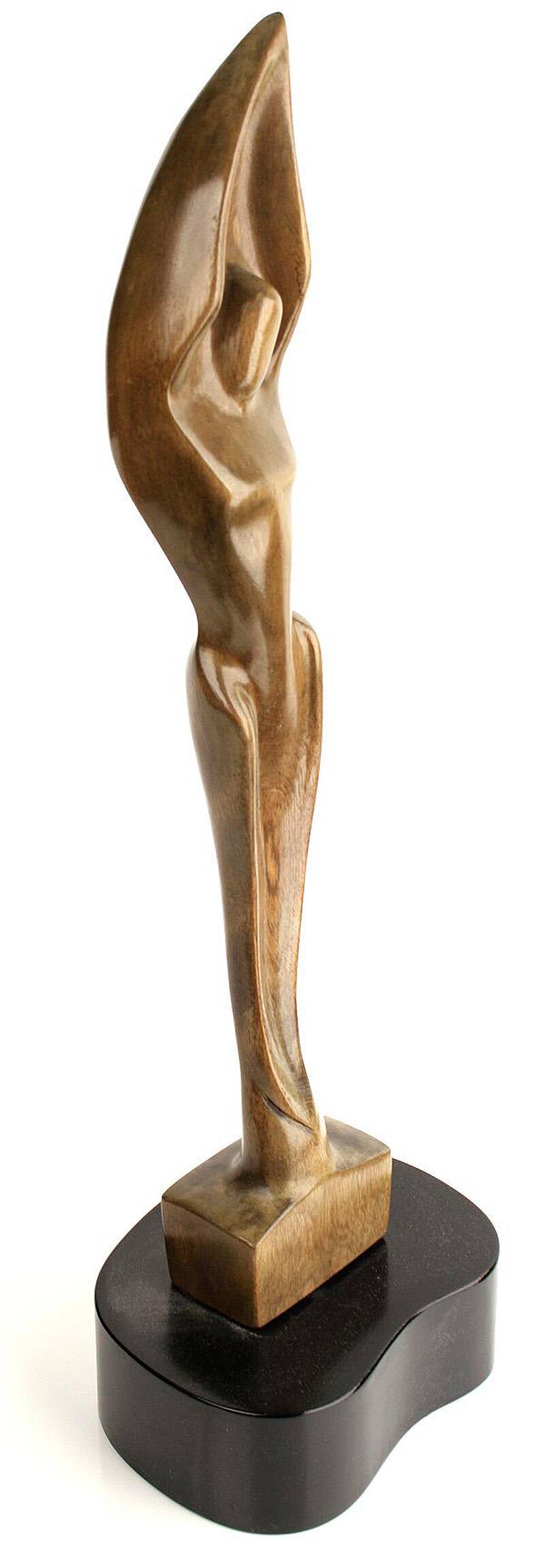 Pair of Large Vintage Teak Sculptures, 1950s