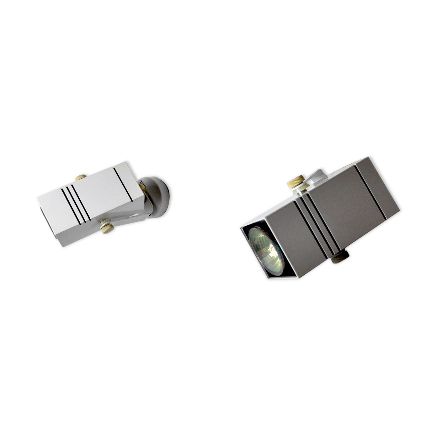 Pair of adjustable Fase wall lamps, Spain, 1980