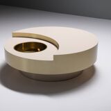 Très rare table basse TRG avec bar style Willy Rizzo