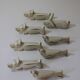 8 portes couteaux animaux porcelaine de Limoges vintage