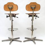 Paire de Chaises d’Atelier Vintage WERK SITZ – Icônes Industrielles