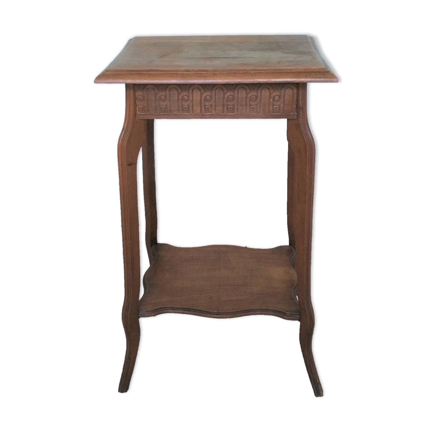 Art Deco side table wooden top