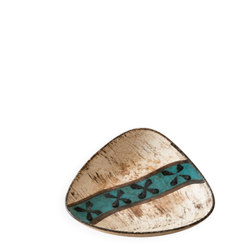 Vintage triangular ceramic bowl