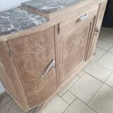 Art Deco sideboard with gray marble
