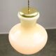Mid-Century Italian Brass and Yellow Glass Pendant Lamp