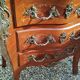 Commode marqueterie plateau marbre style louis xv