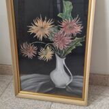 Old Tableau Pastel - Still Life Flowers - J. Gelders