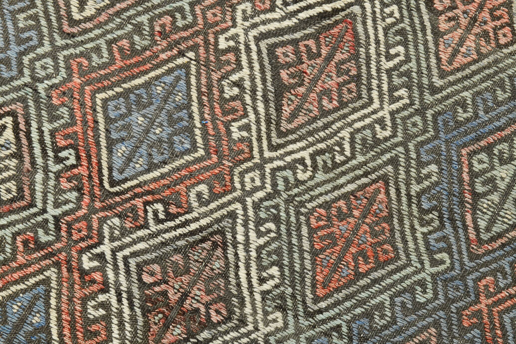 5x8 Light Blue & Green Kilim Rug, 165x245Cm