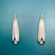Pair bobbin sconces in sandblasted glass and chromed metal