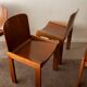 Italian Plywood Dining Chairs Attributed to Molteni, 1970s, Set of 4