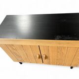 Vintage chest of drawers / cabinet with steel legs