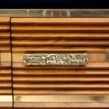 Mid-century Modern Italian Brass and Teak Sideboard, 1970s