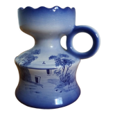 Bougeoir vase céramique décor peint à la main