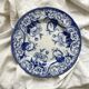 Round ironstone dish Flora Creil and Montereau late 19th century