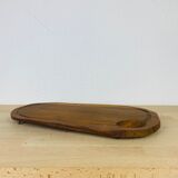 Olive wood cutting board brutalist brass feet