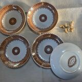 5 coupelles anciennes en porcelaine U et Cie Sarreguemines