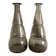 Pair of antique smoked glass vases carafes