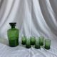 Vintage Emerald Green Glass Liqueur / Drink Service Rings