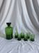 Vintage Emerald Green Glass Liqueur / Drink Service Rings