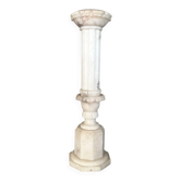 Alabaster column saddle, pedestal