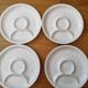 New! 1960/80 Salins / 4 Large Artichoke Plates / white