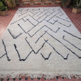 Beni ourain black-and-white carpet 315 x 189 cm