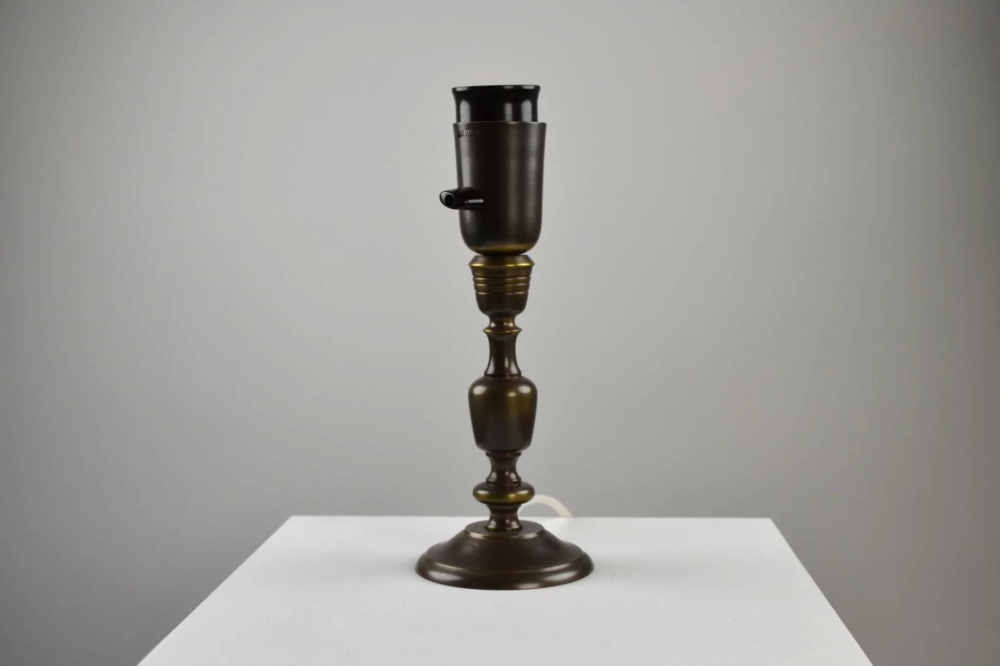 Table Lamp, Patinated Brass, Boréns, 1950s/60s, Sweden