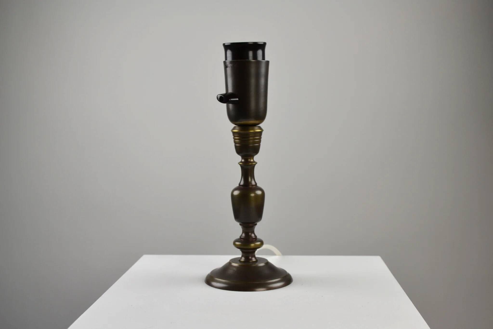 Table Lamp, Patinated Brass, Boréns, 1950s/60s, Sweden